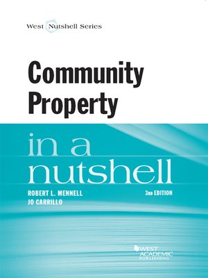 cover image of Mennell and Carrillo's Community Property in a Nutshell, 3d